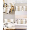 thumbnail image 6 of Beige White Ombre Satin Pillowcase for Hair and Skin with Zipper, Soft Breathable Cooling Silk Pillow Cases, Country Minimalist Abstract Gradient Throw Pillow Covers King Size 20"x40", 6 of 6