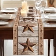 thumbnail image 3 of Table Runners 90 Inches Long Dress Scarves, Vintage Farmhouse Farmhouse Coffee/Dining/Kitchen Table Runner for Living Room, Retro Home Text Country Star Wooden 13x90 Inch, 3 of 9