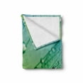 thumbnail image 2 of Flower Soft Flannel Fleece Throw Blanket, Floral Theme Macro Photo of Dandelion with Water Drops Digital Image Print, Cozy Plush for Indoor and Outdoor Use, 70" x 90", Fern Green, by Ambesonne, 2 of 6