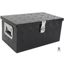 CCIYU 20 Inch Aluminum Truck Bed Toolboxes, Heavy Duty Truck Tool Box with Lock Keys, Storage Tool Box Chest Box Organizer for Pickup, RV, Truck Bed, Trailer, 20"x 12"x9.5", Black