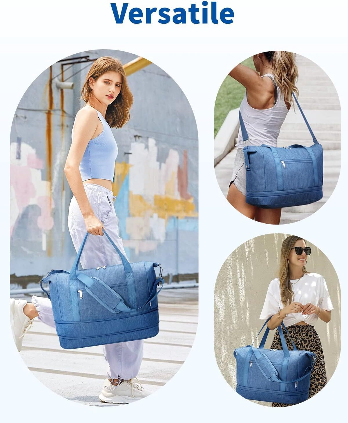 Travel Duffel Bag for Spirit Airlines Personal Item Bag 18x14x8 Underseat Carry on Cabin Bags Underseat, Expandable Weekend Overnight for Women Men