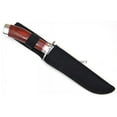 thumbnail image 4 of 10" STAINLESS STEEL WOOD HANDLE HUNTING KNIFE Survival Skinning Bowie Fishing Fixed Blade, 4 of 4