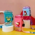 thumbnail image 5 of LHWEN Kawaii Water Bottle for Kids 300ml Cute Ice Shape with Food Grade Plastic Adjustable Strap 360° Leak-Proof Design Ideal for Water Milk Juice and Tea and Reusable Perfect for Travel and Gathering, 5 of 7