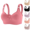 thumbnail image 2 of PADFRYBK Seamless Bra For Women Push Up Bra No Underwire Everyday Bras Full Supportive Wirefree Bras Comfortable Solid Color Gathering Bras, 2 of 8