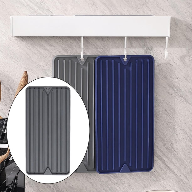 Almohadillas de silicona impermeables para de comedor, alfombrilla antiescaldado, de platos, alfombrilla para fregadero, alfombrilla pa pequeño gris BLESIY Salvamanteles de silicona
