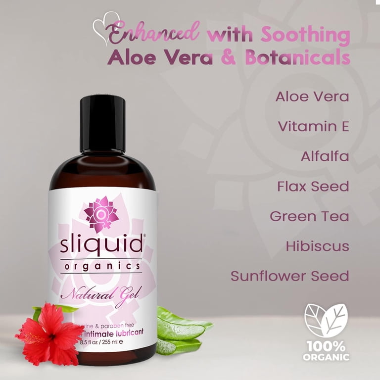 Sliquid Organics Premium Natural Gel, Thick Aloe Based Personal Lubricant,  8.5 oz - Walmart.com