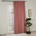 thumbnail image 2 of 3S Brother's Home Decorative Pink Curtains Extra Wide Extra Long Luxury Colors Linen Look Custom Made 5-25 Feet Made in Turkey Hang Back Tab ( 1 Panel ) Home Décor (52"Wx156"L), 2 of 6
