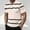 Beige, variant on Mens Strip Shirts Block Color Men's Fashionable Short Sleeved Button Round Neck Casual Solid Color Dark Blue 3X
