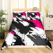 Geometric Duvet Cover Full Camouflage Bedding Set Black Blue Campaign Abstract Camo Army Beehive Comforter Cover Honeycomb Hexagon Militarily Style Room Decor Quilt Cover For Adult Man Woman