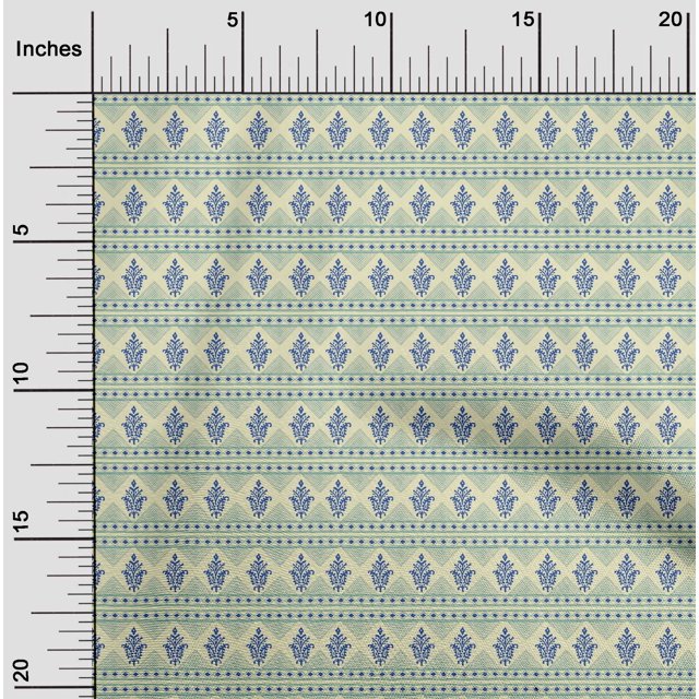 oneOone Viscose Jersey Fabric Diamond & Paisley Block Print Fabric BTY 60 Inch Wide