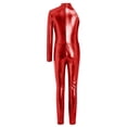 thumbnail image 4 of vastwit Justaucorps de Ballet à Manches Longues pour Filles Gymnastique Patinage Combinaison Intégrale Rouge 10, 4 of 7
