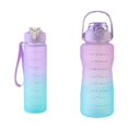 thumbnail image 1 of ¡Gran oferta! Juego de vasos de plástico degradado de 2 uds., botella de agua deportiva de gran capacidad, para viajes al aire libre, gimnasio, Fitness, taza portátil para estudiantes, 1 of 4