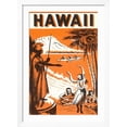 thumbnail image 2 of Art.com Hawaii, King Kamehameha and Outriggers Art Print, White Frame Wall Art, 32" x 44", 2 of 5