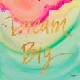 thumbnail image 2 of James, Nola 26x26 Gold Ornate Wood Framed with Double Matting Museum Art Print Titled - Dream Big Watercolor, 2 of 4
