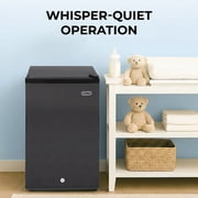 Whynter Compact Upright Convertible Fridge/Freezer with Lock, 3.1 Cu. Ft., Black, Energy Star