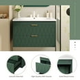 thumbnail image 5 of ENSHUI 30" Wall Mounted Bathroom Vanity with Resin Sink and 2 Drawers, Solid Wood Cabinet, Green, 5 of 12