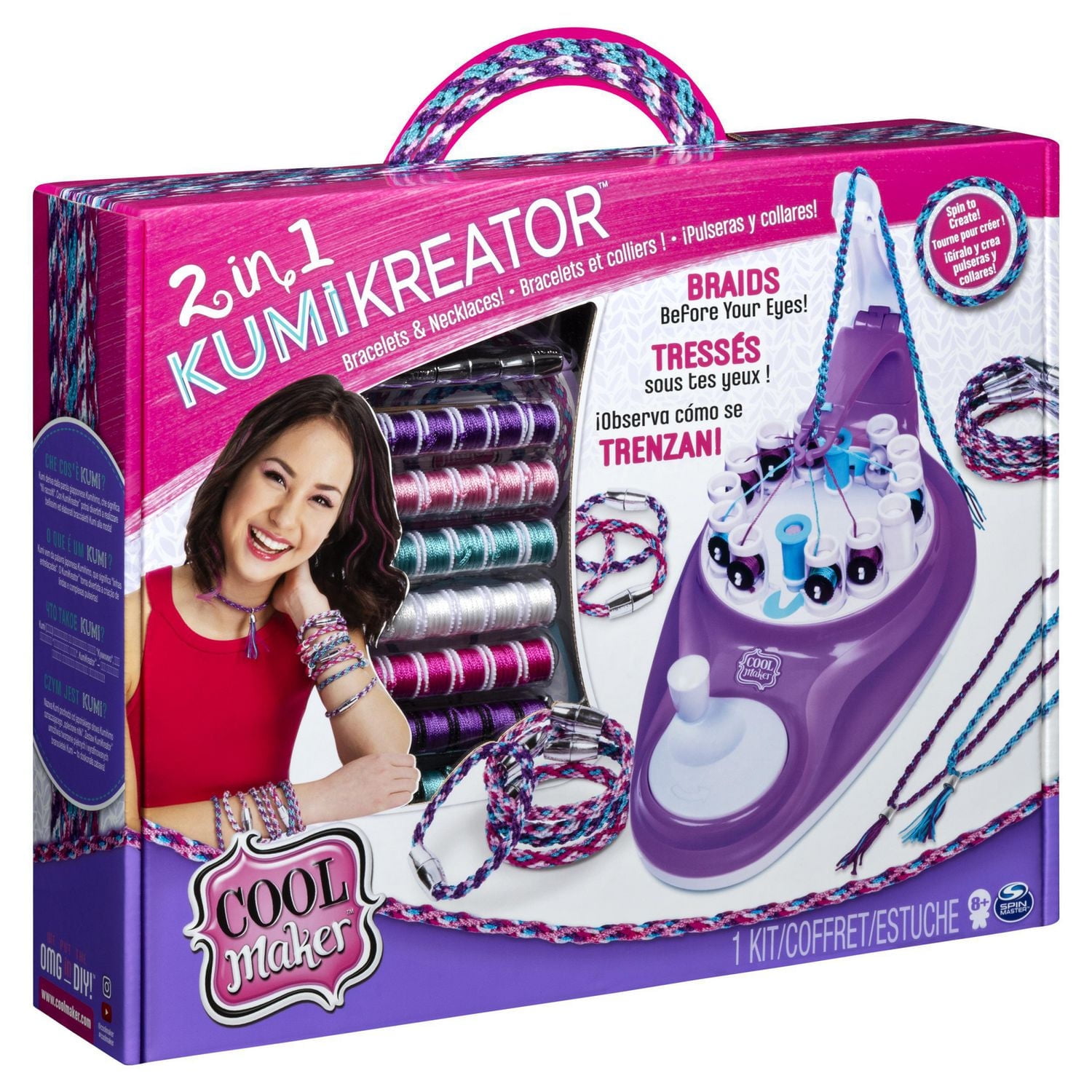 Cool Maker, KumiKreator 2 en 1, kit de bracelets de l'amitié et de colliers, à partir de 8 ans