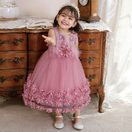 

Girl Pageant Dress Girls Elegant Lace Tulle Baptism Wedding Princess Gown Party Dresses