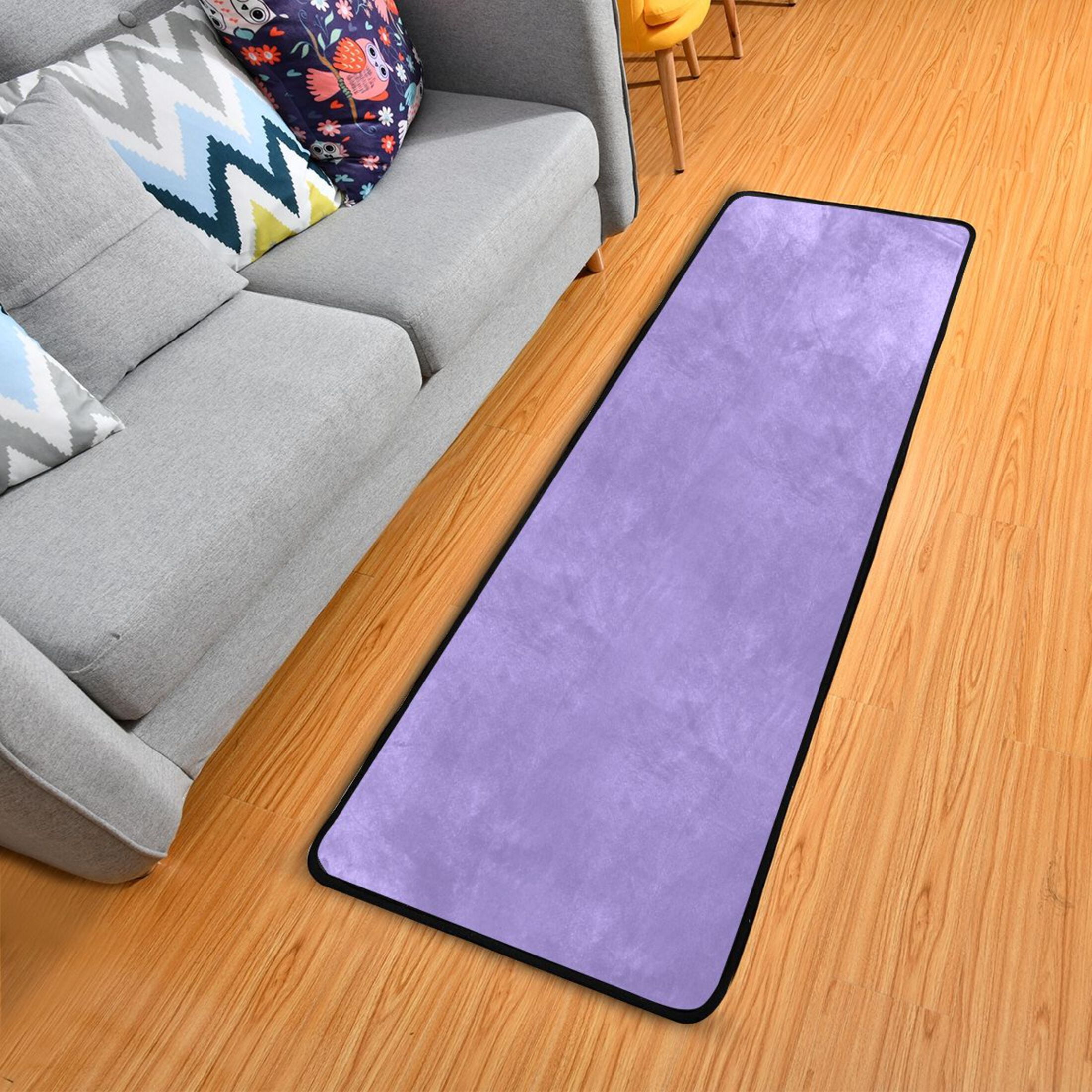 Ryvnso Lavender Purple Hallway Runner Rugs Floor Carpet Non Slip Entryway Mat 2' x 6'