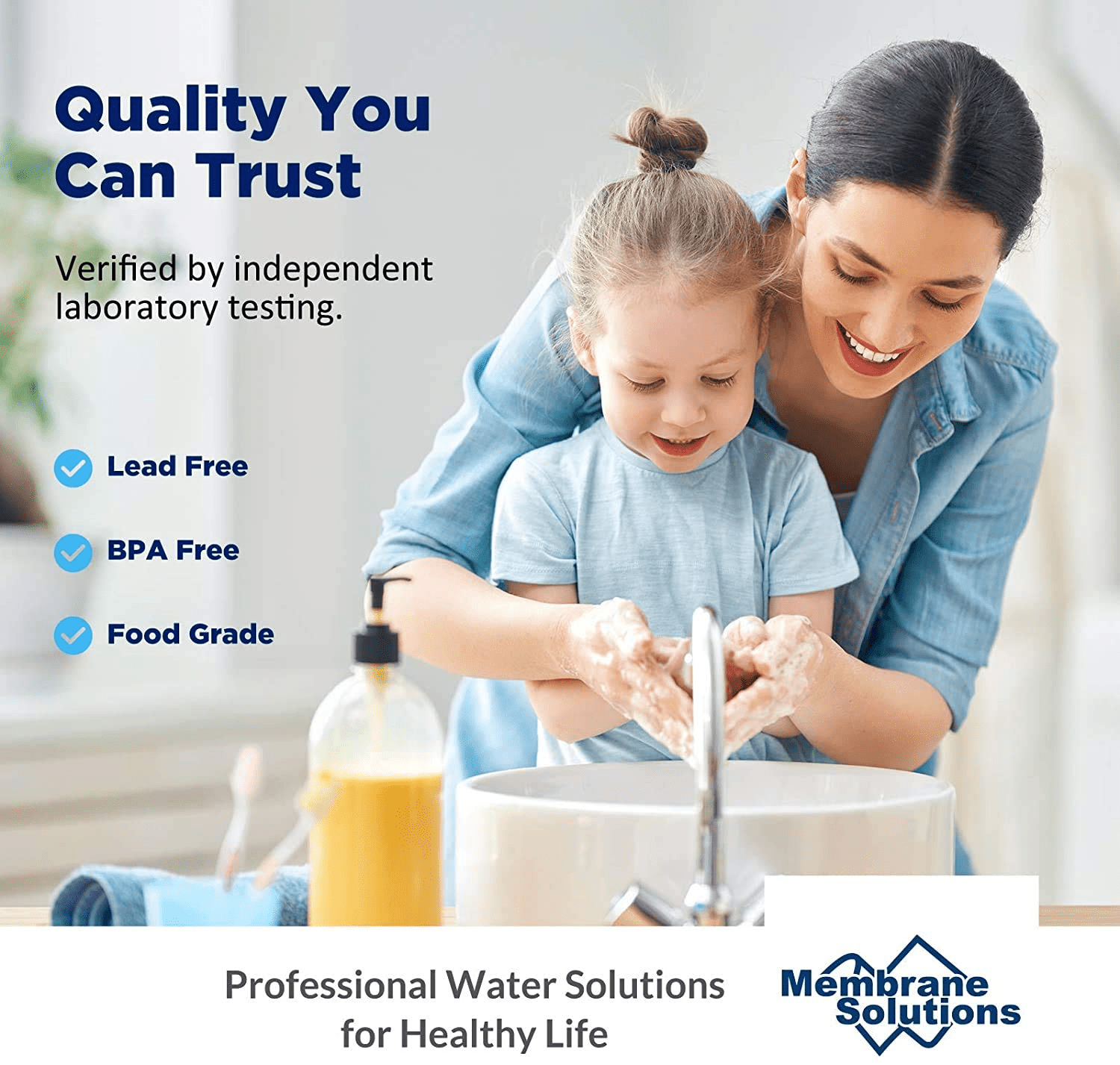 Membrane Solutions 50 Micron Sediment Water Filter Replacement PP Polypropylene Cartridge 10"x 2.5" for Whole House RO Water Filtration, 4 Pack