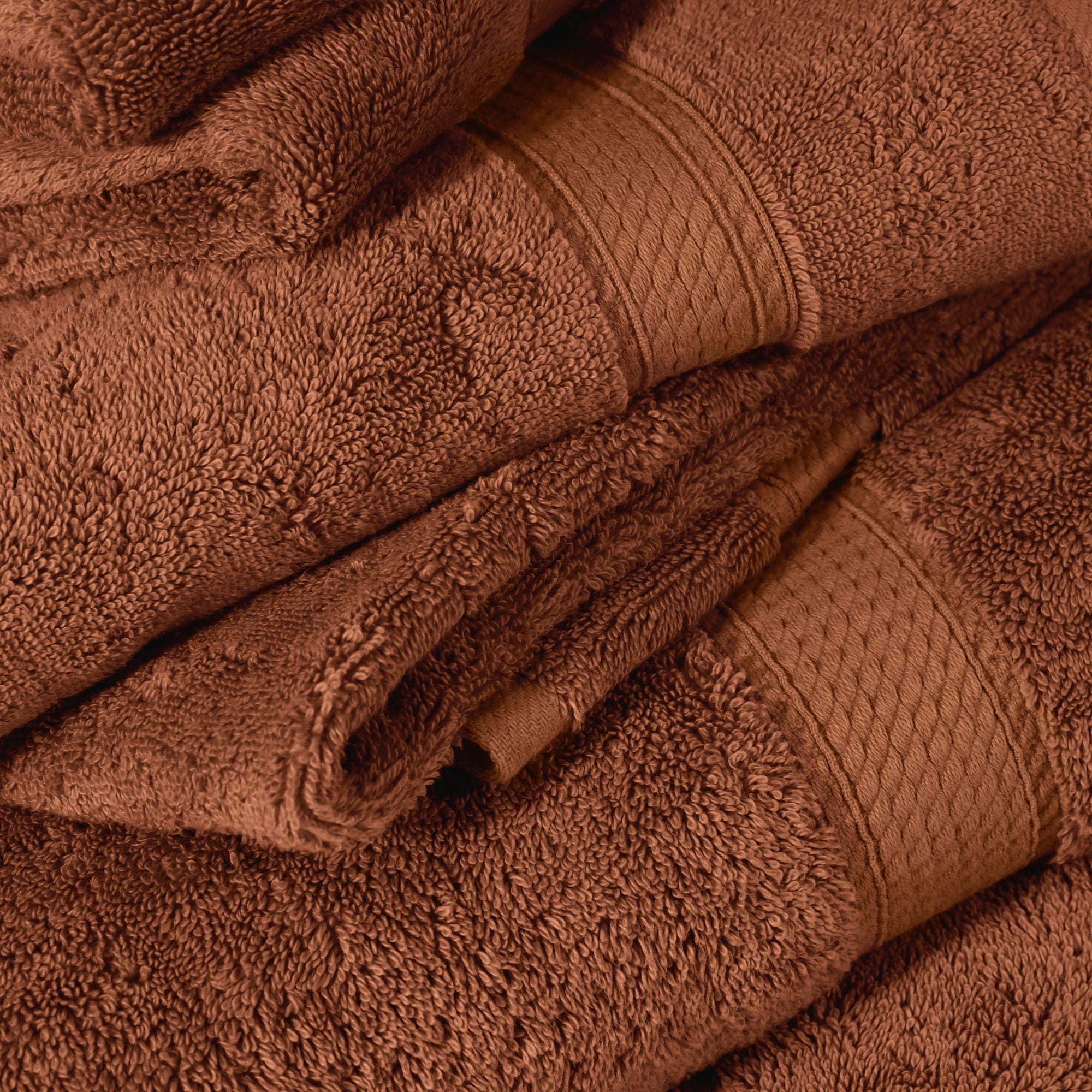 Superior Egyptian Cotton Heavyweight 6-Piece Towel Set, Rust
