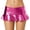 Hot Pink#07, variant on Women's Layered Metallic Mini Skirt Low Waist Nightclub Dressing Skirt Solid Lightweight Comfy Performance Shiny Dance Clubwear Short Skirt