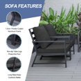 thumbnail image 5 of NICESOUL 7 Pcs Aluminum Outdoor Patio Furniture with Fire Pit Table, Dark Gray, 5 of 7