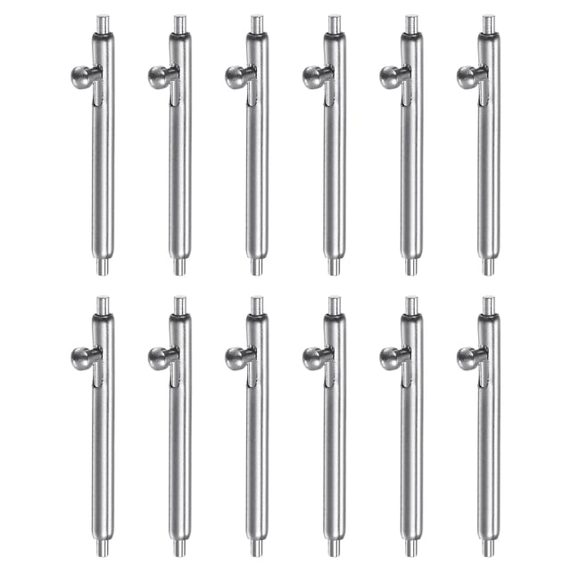 12 piezas de pasadores de reloj de acero inoxidable de 16 mm con liberación rápida y diámetro de 1.5 mm