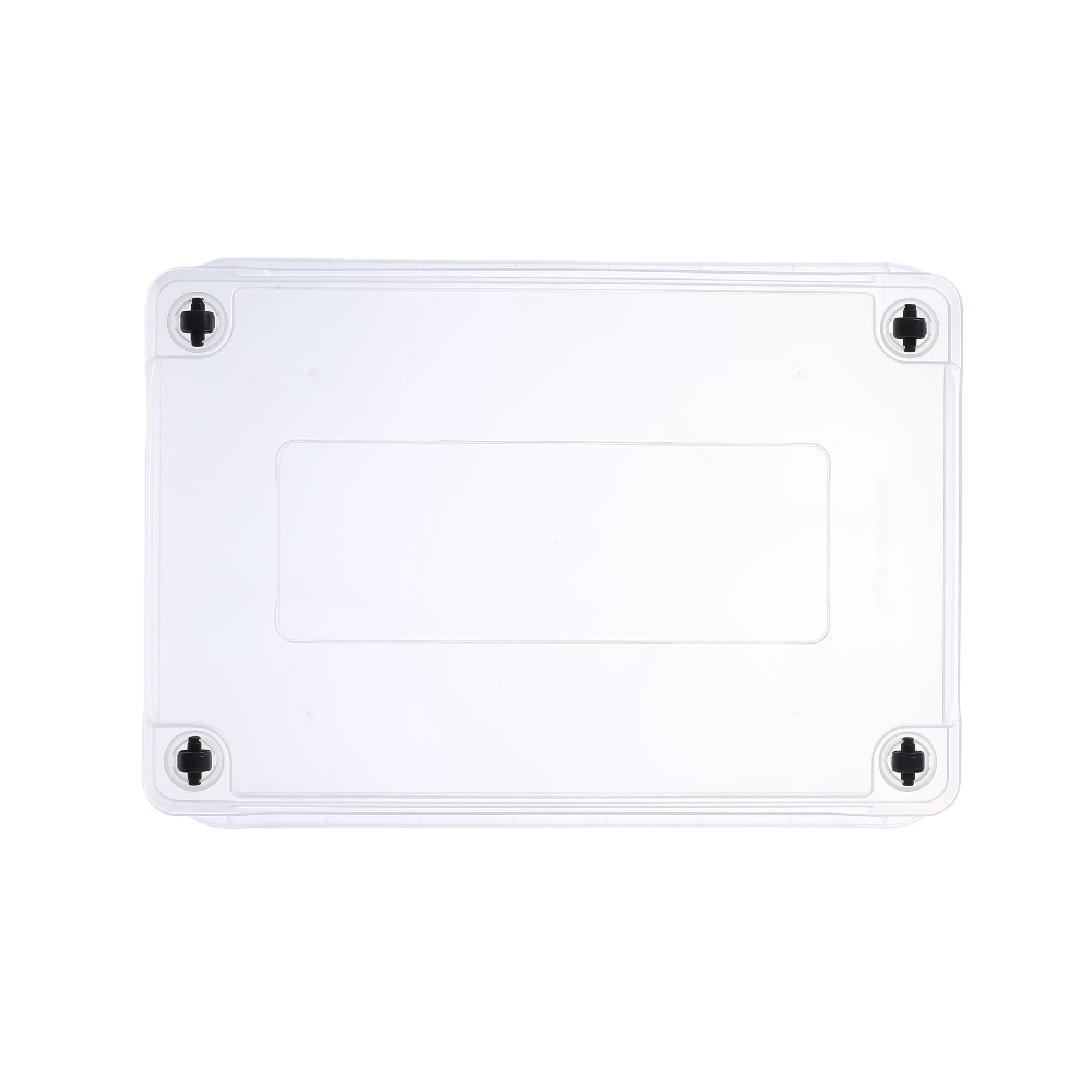Ezy Storage 84.5 Qt Clear Plastic Tote, Latching Lid and Removable Wheels, 8 Pack