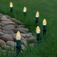 thumbnail image 5 of Wintergreen Lighting C7 Warm White OptiCore Faceted LED Pathway Light Kit, 100 Lights, 12" Spacing, Green Wire, 100 ft, 5 of 8