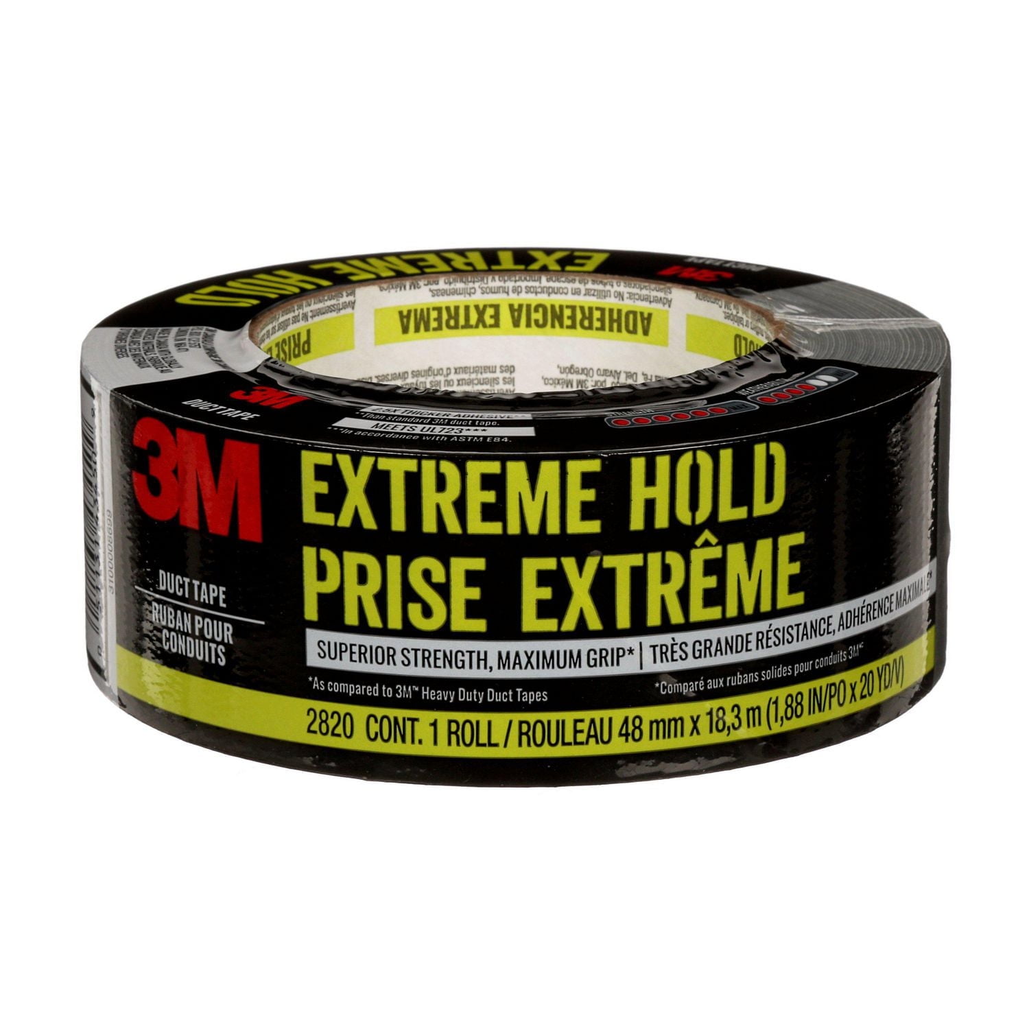 3M™ Extreme Hold Duct Tape, 2820-AF, 1.88 in x 20 yd (48 mm x 18.3 m)
