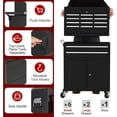 thumbnail image 5 of 8-Drawer Rolling Tool Chest with Wheels and Locking System, Portable Tool Cabinet for Garage, Workshop, Mechanic, Heavy Duty Tool Box with Drawers, Detachable Storage for Home and Shop, Black, 5 of 7