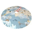 thumbnail image 2 of Kll 30" Christmas Tree Skirt Animals Travel World Map Xmas Tree Skirts Mat For New Year Xmas Holiday Party Indoor Outdoor Home Decoration, 2 of 9