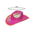 thumbnail image 6 of Lohuatrd Bright Colors Cowboy Hat Wide Brim Hemming Windproof Rope Halloween Holographic LED Light Jazz Hat Fashion Accessories, 6 of 8