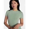 thumbnail image 4 of No Boundaries Cotton Stretch Jersey T-Shirt Bodysuit, Women’s XS-3XL, 4 of 5