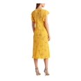 thumbnail image 2 of RALPH LAUREN $165 Womens New Yellow Floral Short Sleeve Fit + Flare Dress 6 B+B, 2 of 4