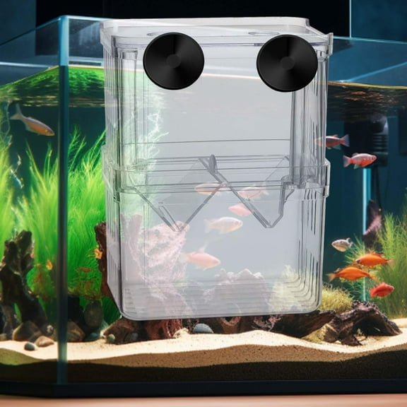 perfeclan Breeding Box Fish Tank Box Easy Feeding Exercising Sturdy Reptile Hatchery Aquatic Pet Case for Frog Supplies Tortoises Guppy