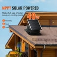 thumbnail image 2 of KFFKFF Solar-Powered Attic Fan, 40 W, 1230 CFM High Capacity Solar Ventilation Fan, Quiet Operation and Resistant to Weather Conditions with 110V Intelligent Adapter, FCC Certified, 2 of 9