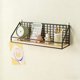thumbnail image 3 of Cestas Colgantes de Pared para Almacenamiento Estantes de Pared de Hierro No Perforado con Madera Contrachapada para Particiones de Pared de Dormitorio, 3 of 6