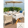 thumbnail image 6 of 54x80 Inch Outdoor Tablecloth with Umbrella Hole Zipper Rectangle Beige Rectangular Tablecloths Outside Waterproof Simple Gradient Ice Hockey Funny Sport Game Art Patio Table Cover for Picnic Party, 6 of 8