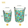 thumbnail image 5 of Balery Mushrooms Round Laundry Basket with Handles Waterproof Freestanding Laundry Hamper for Clothes Toys in the Dorm and Family-Medium, 5 of 8