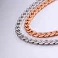 thumbnail image 5 of U7 Simple Rose Gold Plated Women Anklet Cuban Foot Chain 8.5inches, 5 of 9