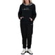 thumbnail image 1 of Gibobby Conjunto de sudadera informal para mujer Conjunto de ropa deportiva informal para mujer Sudadera con capucha y estampado de del corazón Chándal(Negro,M), 1 of 5