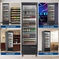 thumbnail image 6 of IdealHouse Commercial Refrigerator, 17.7Cu.Ft, Commercial Merchandiser Refrigerators with Glass Door and Led Light, Display Refrigerator Upright Fridge with 5 Adjustable Shelves, Single Door, 6 of 6