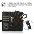 thumbnail image 7 of ELEHOLD Luxury Multi-Functional Wallet Case for Samsung Galaxy A53 5G with Card Slots Dual-Use Detachable Phone Case Magnetic Function Lanyard Shockproof Leather Case,Black, 7 of 7