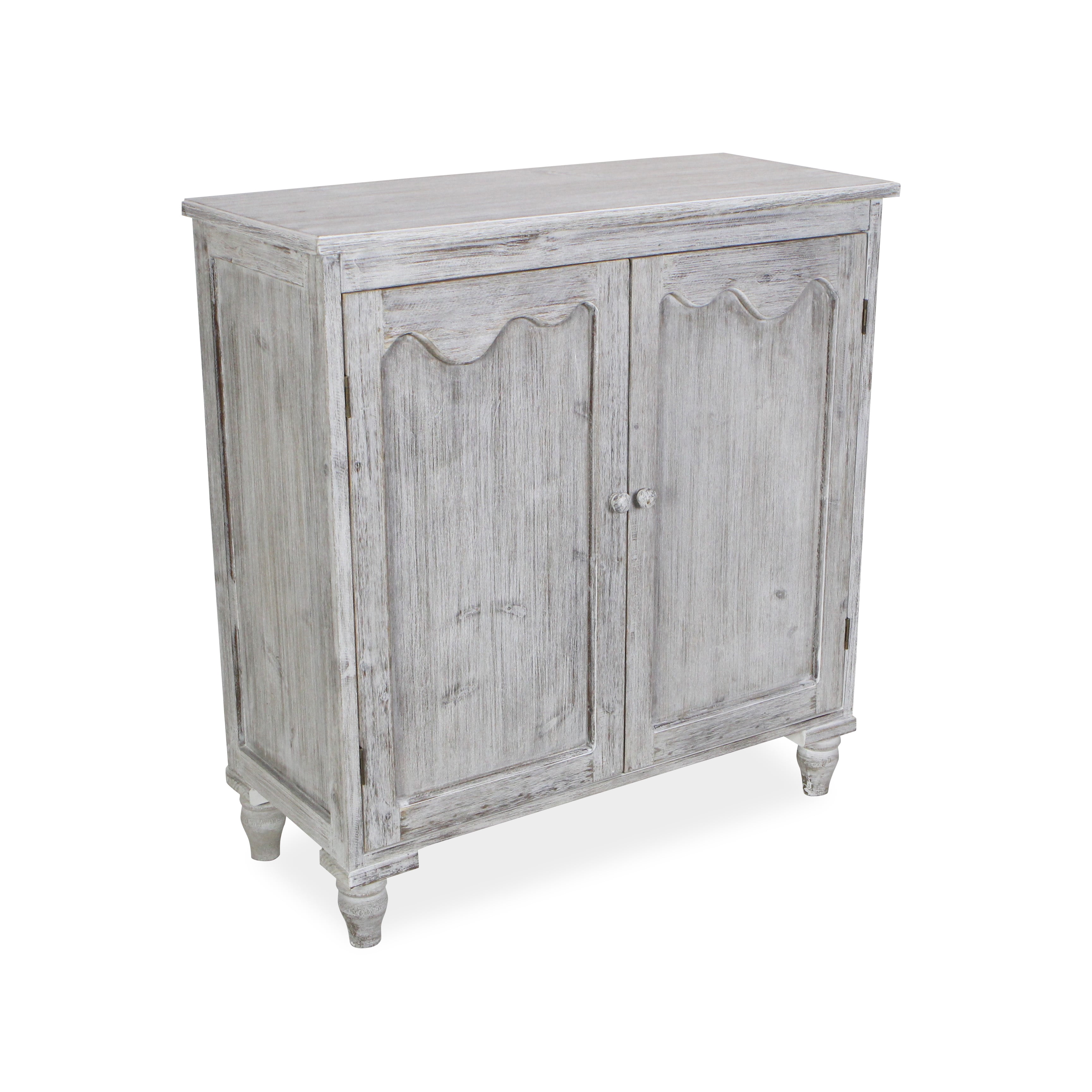 31.5" Ivory 2 Door With 2 Tiers Accent Storage