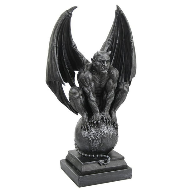 Winged Devil with Its Evil Grip On This World Symbolic Desktop Figurine
