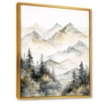 thumbnail image 2 of Designart "Lake And Forest Dream In Watercolor II" Landscape Mountains Floater Framed Canvas Prints, 2 of 5