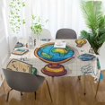 thumbnail image 3 of Yayeee Tablecloths 54" x 54" Rectangle Wrinkle Resistant Party Table Cover, Beige School, 3 of 8