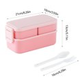 thumbnail image 3 of Home Decor Qwtwty Creatives Insulated Lunch Box Double Layer Microwavable Student Lunch Box Portable Picnic Salad Box Bento Boxes, 3 of 6
